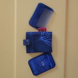 Disney Eeyore denim bag with mirror/comb set